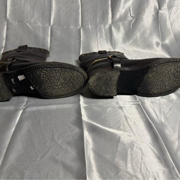 BOEMOS $360 Brown Leather Studded Mid Calf Pull On Boots
Made in Italy Size 36 - Picture 8 of 8